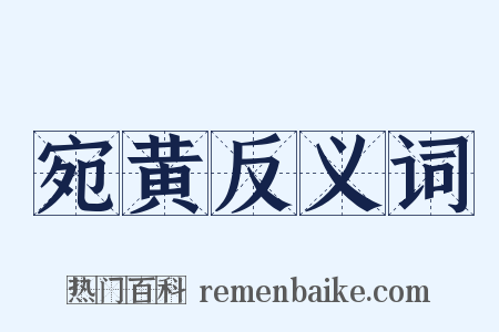 宛黄反义词是什么意思的图片